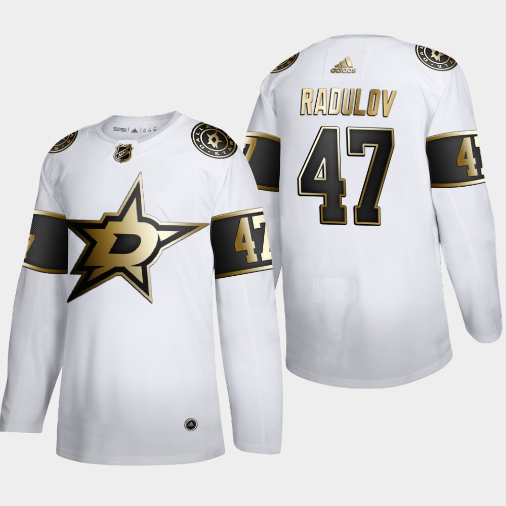 Dallas Stars #47 Alexander Radulov Men Adidas White Golden Edition Limited Stitched NHL Jersey->dallas stars->NHL Jersey